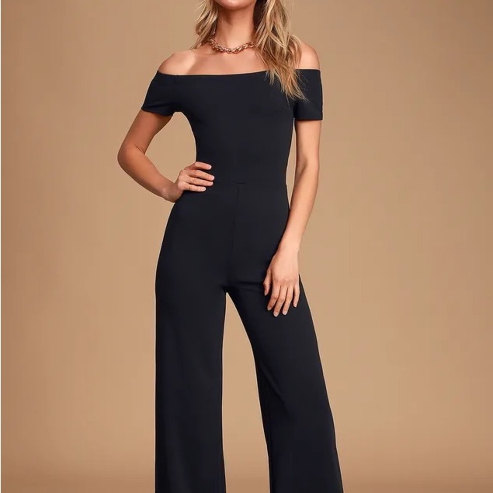 Alleyoop Black Off-the-shoulder Jumpsuit